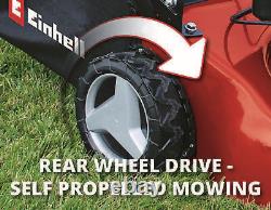 Einhell Petrol Lawn Mower 46cm, 4-Stroke Self-Propelled Mower, 50L Grass Box
