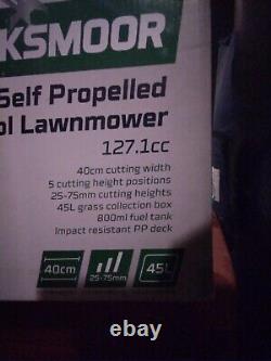 Hawksmoor 127.1cc self propelled petrol mower new unopened 2 year guarantee