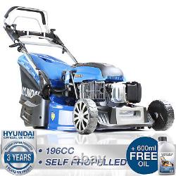 Hyundai 21/53cm 196cc Self-Propelled Petrol Roller Lawnmower