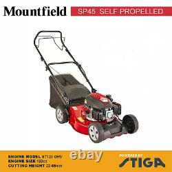 Mountfield SP45 123cc Self-Propelled Petrol Lawnmower 46cm Cut