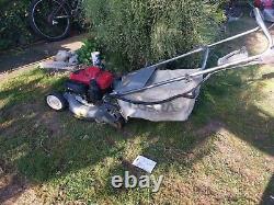 Petrol lawnmower cobra with rear heavy steel roller self propelled